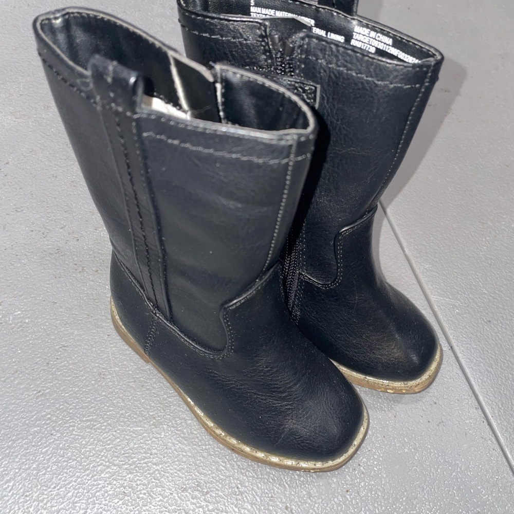 Target Black Boots with Silver Accents